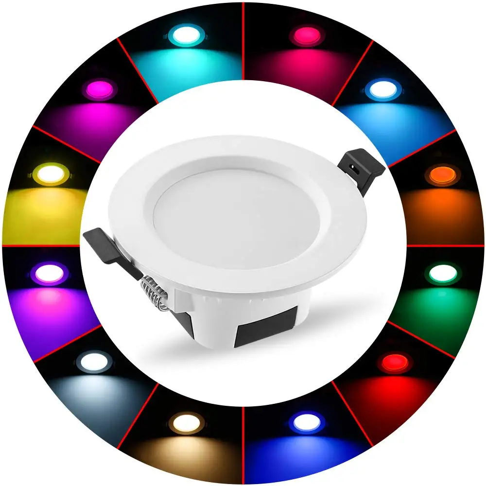 RGB 1/2/3/5/8/10 шт. светодиодный даунлайт с регулируемой яркостью умный Bluetooth APP Управление RGB/WW/CW Светодиодный потолочный светильник для дома Освещение в помещении D30 - Испускаемый цвет: RGB
