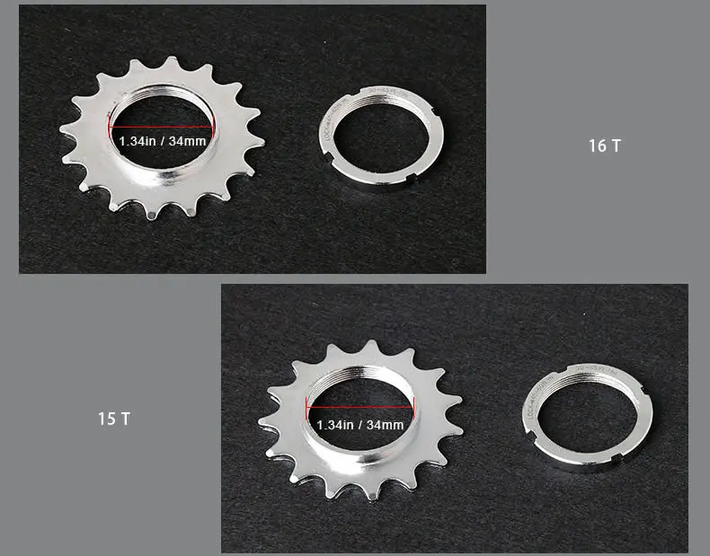 Fixed Gear Mountain Bicycle Flywheel Tooth Guchi 13/14/15/16 T/17 T Flower-drum Tooth with Locking Ring