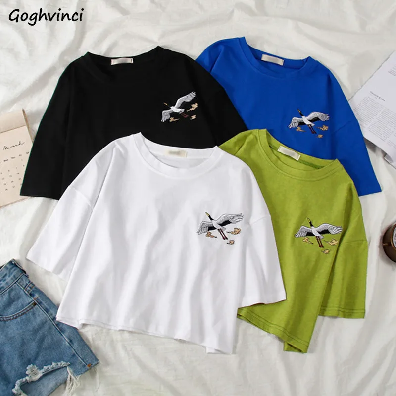 

T-shirts Women Summer Korean Style Simple Printed All-match Ulzzang Streetwear High Quality Kawaii Womens Clothing Chic Casual