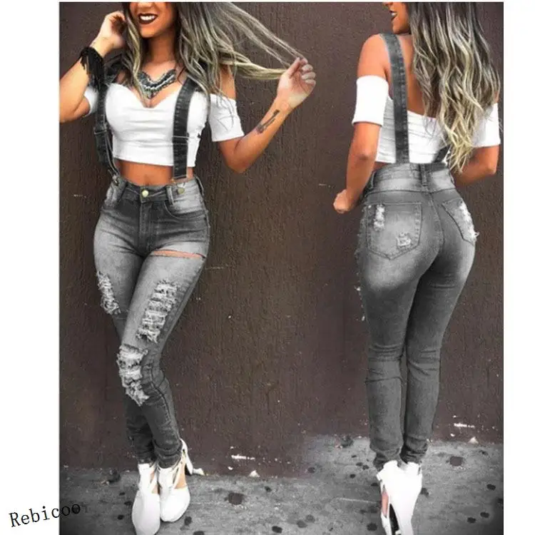 high waist buckle jumpsuit