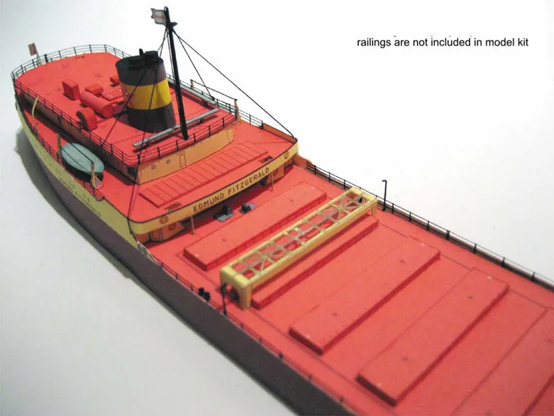 1:400 American Great Lakes Freighter The SS Edmund Fitzgerald Paper Model Kit Handmade Toy Puzzles