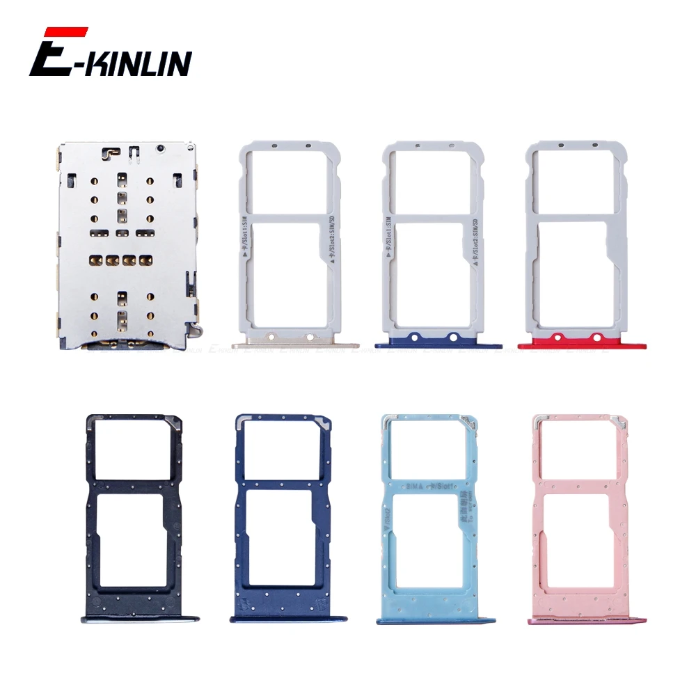 

Sim Micro SD Card Socket Holder Slot Tray Reader For HuaWei Honor View 10 Lite 10i Adapter Container Connector Replacement Parts