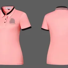 Женская спортивная футболка с коротким рукавом для гольфа, 3 цвета, одежда для гольфа, S-XXL, повседневная одежда для гольфа