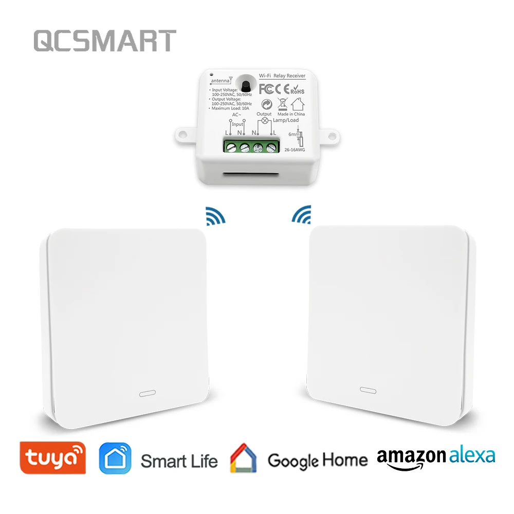 

Smart Home Wireless Switch Remote Control with DIY WiFi Smart Switch Module APP Timer Voice Control by Alexa Google Home IFTTT