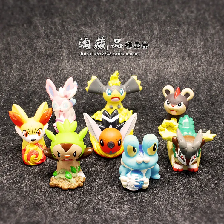 Pokemon Froakie Sylveon Chespin Fennekin Lovely Action Figure Model pokemon-froakie-sylveon-chespin-fennekin-lovely-action-figure-model