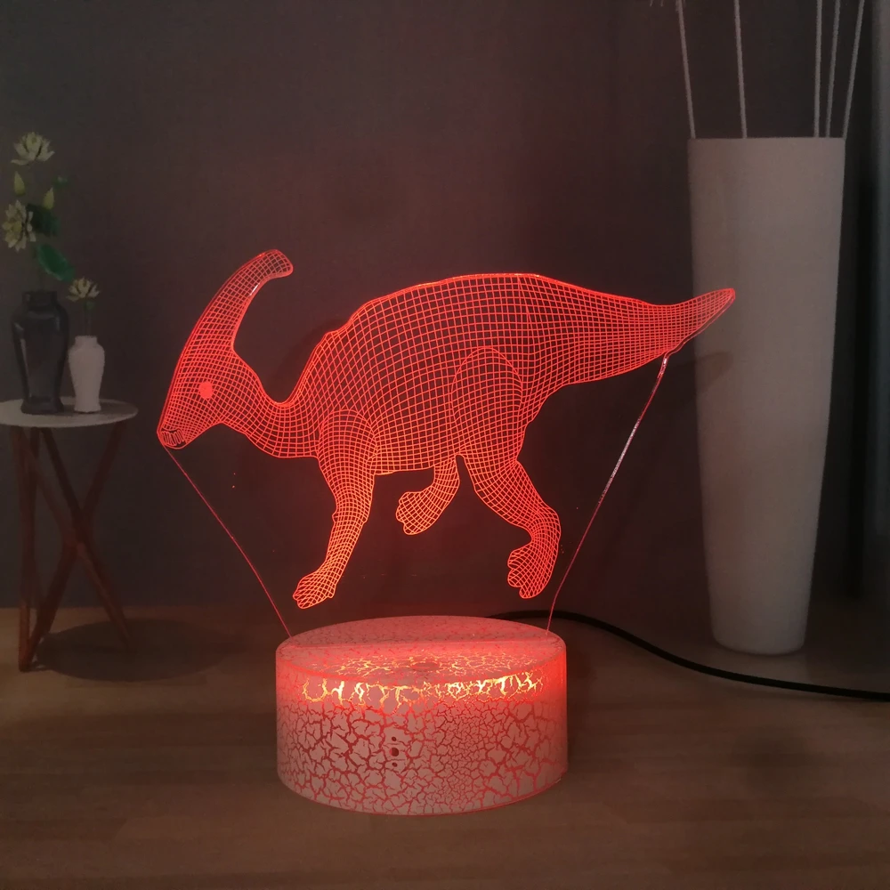 Cartoon Dinosaur LED Night Light Kids Bedroom Table Sleeping Lighting Lamp
