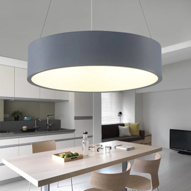 Современный d45/60 см круглый подвесной светильник 85-265 в Led для ресторана столовой