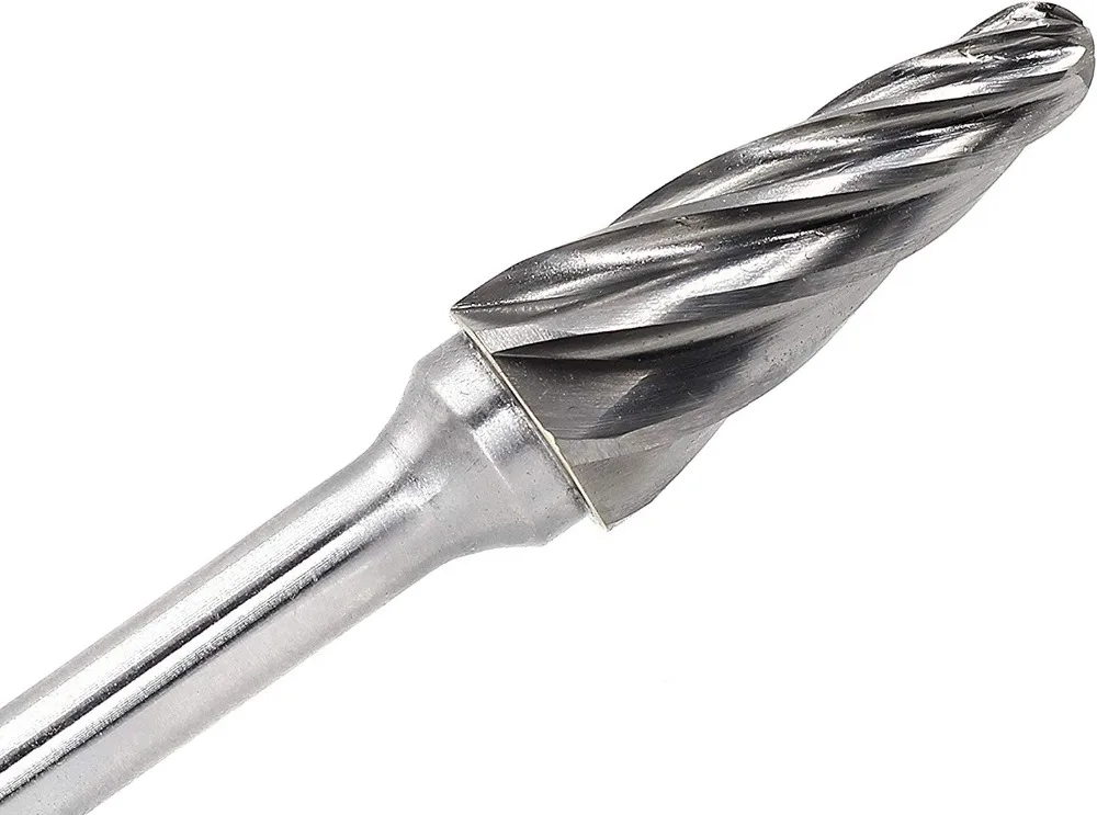 Карбид заусенцев грубого зуба 6 флейт карбида вольфрама резец файл 6x12 мм роторный Точильщик бит для металла