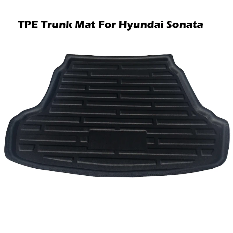 

Rear Trunk Mat Compartment TPE Waterproof Floor for Hyundai Sonata 7/8/9 Series 2004-2020 Car Boot Anti-Slip Surface Raised Edge