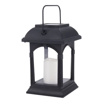 

Waterproof Solar Lantern Light Portable Hanging Flame Lantern Outdoor Decorative Lamp for Garden Lawn Landscape Light