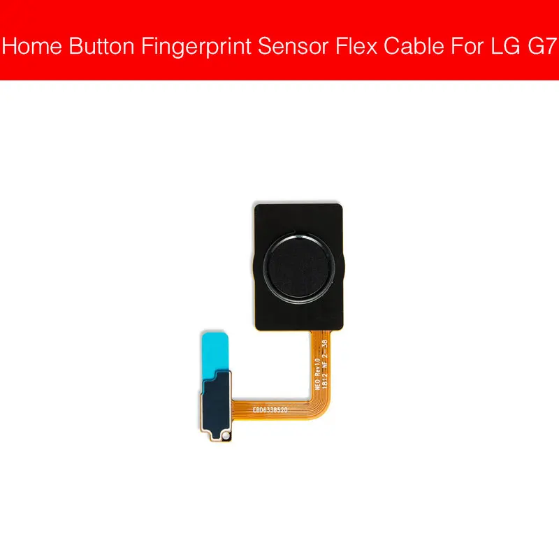 Кнопка Домой датчик отпечатков пальцев гибкий кабель для LG G7 G6 G5 Nexus 5X возврат в меню сенсорный датчик гибкий ленточный Ремонт Запчасти Замена - Цвет: Black G7