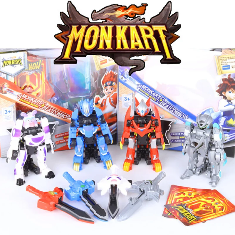 Monkart Transformation Robot Toy Moncha Pixie Vasper Dante Car MEECARDS Bitroid Zero Draka Rarrken Leo Megaroid for Kids Gift