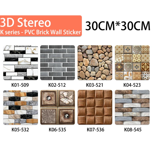 3D Wand Papier Ziegel Marmor Wasserdichte Wand papier 3D Dekor Für