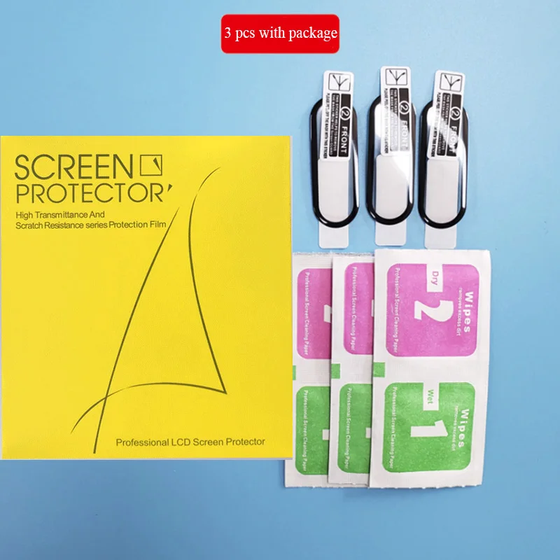 3 pcs with package BOORUI 3D пленка для Xiaomi mi Band 4 Защитная мягкая крышка для mi band 4 изогнутый полноэкранный чехол mi band 4 защитный чехол для экрана - Цвет: 3 pcs with package