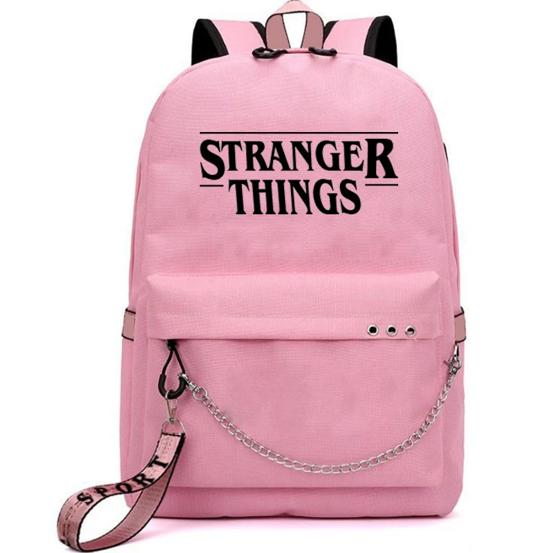 Странные Вещи рюкзак Kpop Sac Dos usb зарядка Mochila розовые сумки аниме мужские противоугонные школьные сумки для девочек-подростков - Цвет: 8