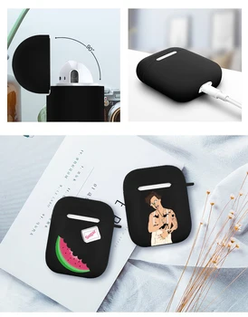 

Harry Styles Treat People With Kindness Watermelon Sugar Case for Airpods 2 1 Cases For Air pod Matte Black Soft TPU Case