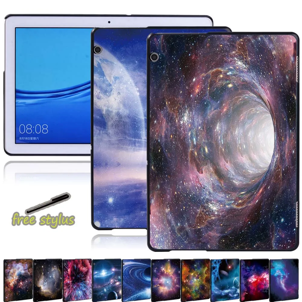 

Tablet Hard Shell for Huawei MediaPad T5 10 10.1 Inch/MediaPad T3 8.0/T3 10 9.6 Inch - Space Series Hard Shell Tablet Case + Pen