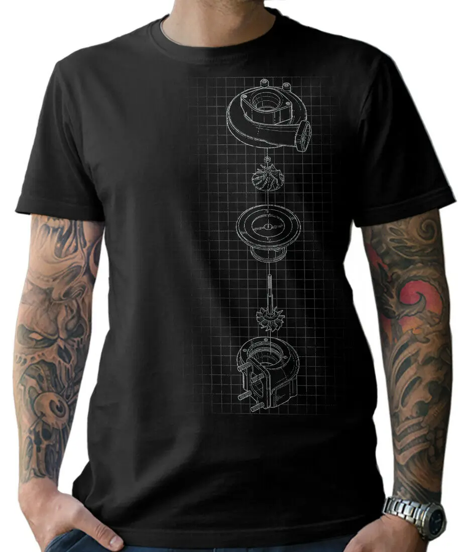 Turbocompressore Cacciavite Boost Auto Freak Blueprint Tuning Gara T-Shirt Estate Cotone Manica Corta O-Collo Mens T Shirt Nuovo S-3Xl