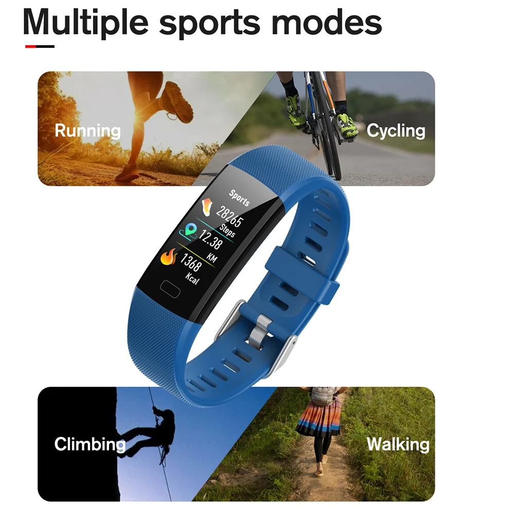  Time Owner Y10 1.14 inch Smart Band Pedometer Heart Rate Blood Pressure Monitor Fitness Bracelet IP - 33062635563