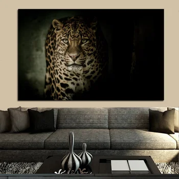 

Wild African Black Leopard Canvas Painting Modern Animal Posters and Prints Wall Art Pictures for Living Room Home Decor Cuadros