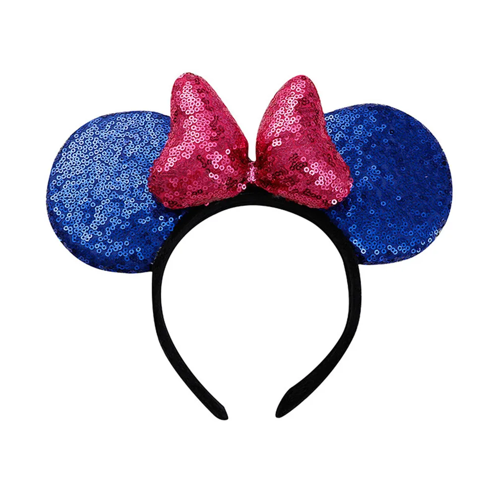 ABDO Hot Sale Big Bow Sequins Children's Hairband Mouse Ears Kids Hairbands For Girls Headwear Photo Shoot Girl Hair Accessories Baby Accessories Baby Accessories