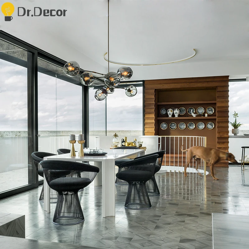 

Nordic Glass Ceiling Chandelier Lighting Lustre Living Room Villa Chandeliers Lamp Modern Kitchen Hanging Lamps Light Fixtures