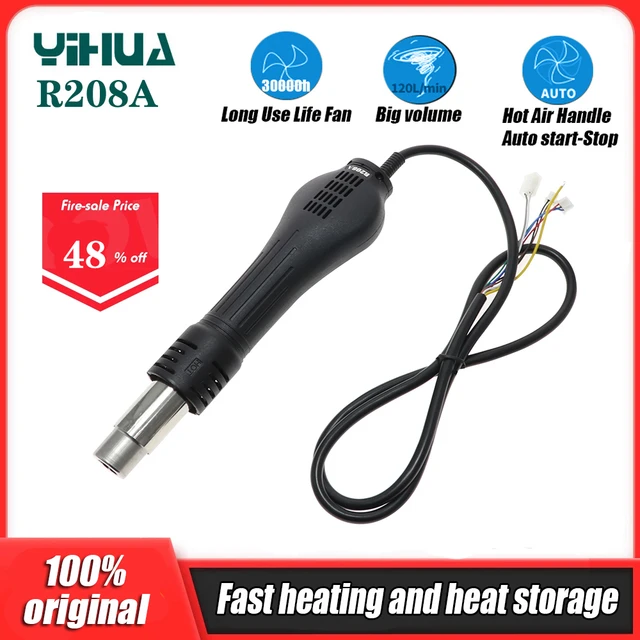 Yihua r208a für 850b 850a 857d 858 858d 878 digital einstellbare Löt  station bga Heißluft-Nacharbeit station Heißluft griff repl - AliExpress