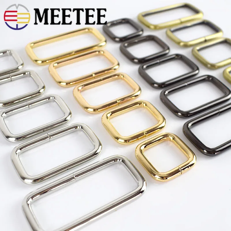 10 шт. прямоугольные металлические пряжки Meetee ленточная пряжка для ремня застежка