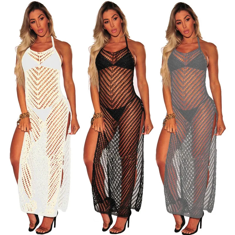 

Beach Dress For Women Wear Woman Swimsuit Bathing Suit Cover Ups Beachwear Plus Size Standard New Sexy Summer Hollow Out Bikini