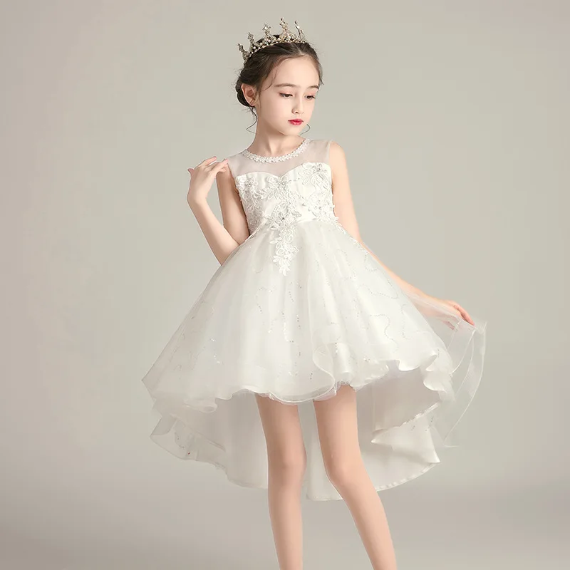 

Exquisite Kids Girls Train Campus Graduation Celebration Feast Dance Party Dresses Flower Girls Banquet Bridesmaid Wedding Dress