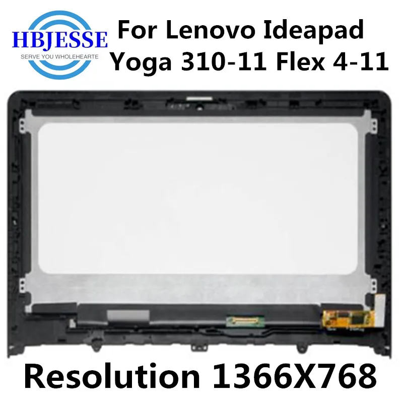 

ЖК-дисплей 11,6 дюйма HD 1366X768 в сборе для Lenovo Ideapad Yoga 310-11 80U2 Flex 4-11 80U3, панель монитора, модуль, сенсорный экран