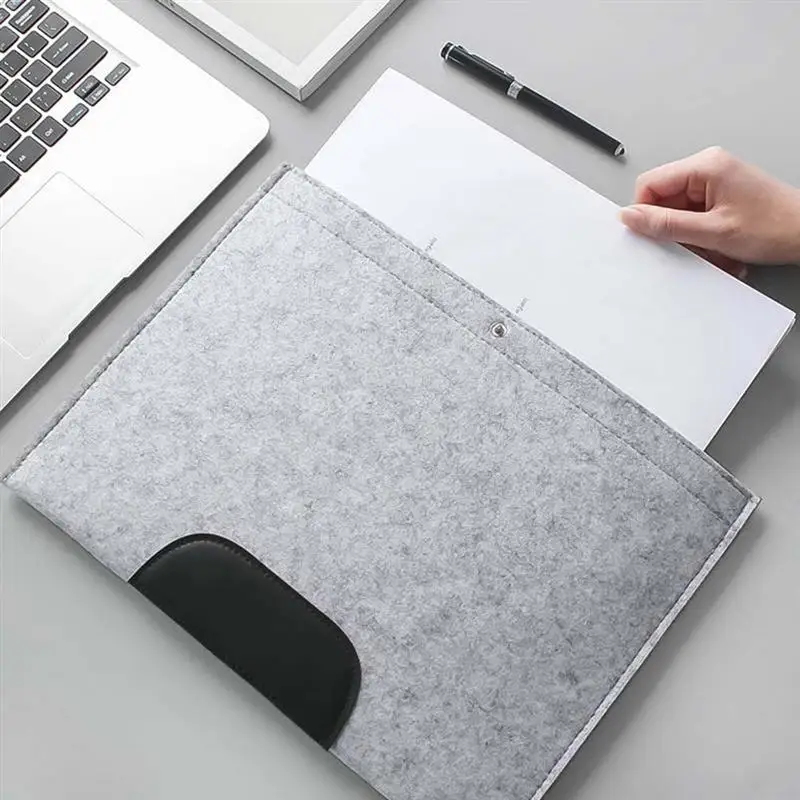 1 Pc Portable Letter Size Felt Paper Holder Organizer Carrier Folders for Office