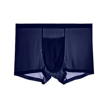 

Men Sexy Boxer Briefs See Through Shorts Summer Cool Seamless Underpants Panties