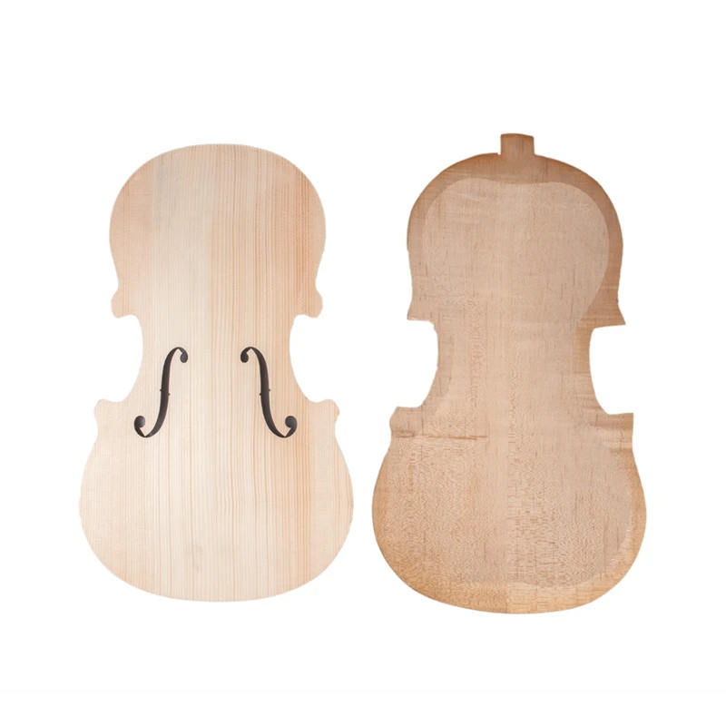 

Violin Top and Back Unfinished Violin Parts 4/4 Spruce Top and Maple Back DIY Violin Parts Accessories