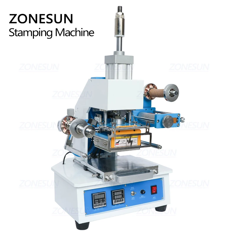 ZONESUN ZS-890E пневматическая штамповочная машина кожа логотип для сгибания давления