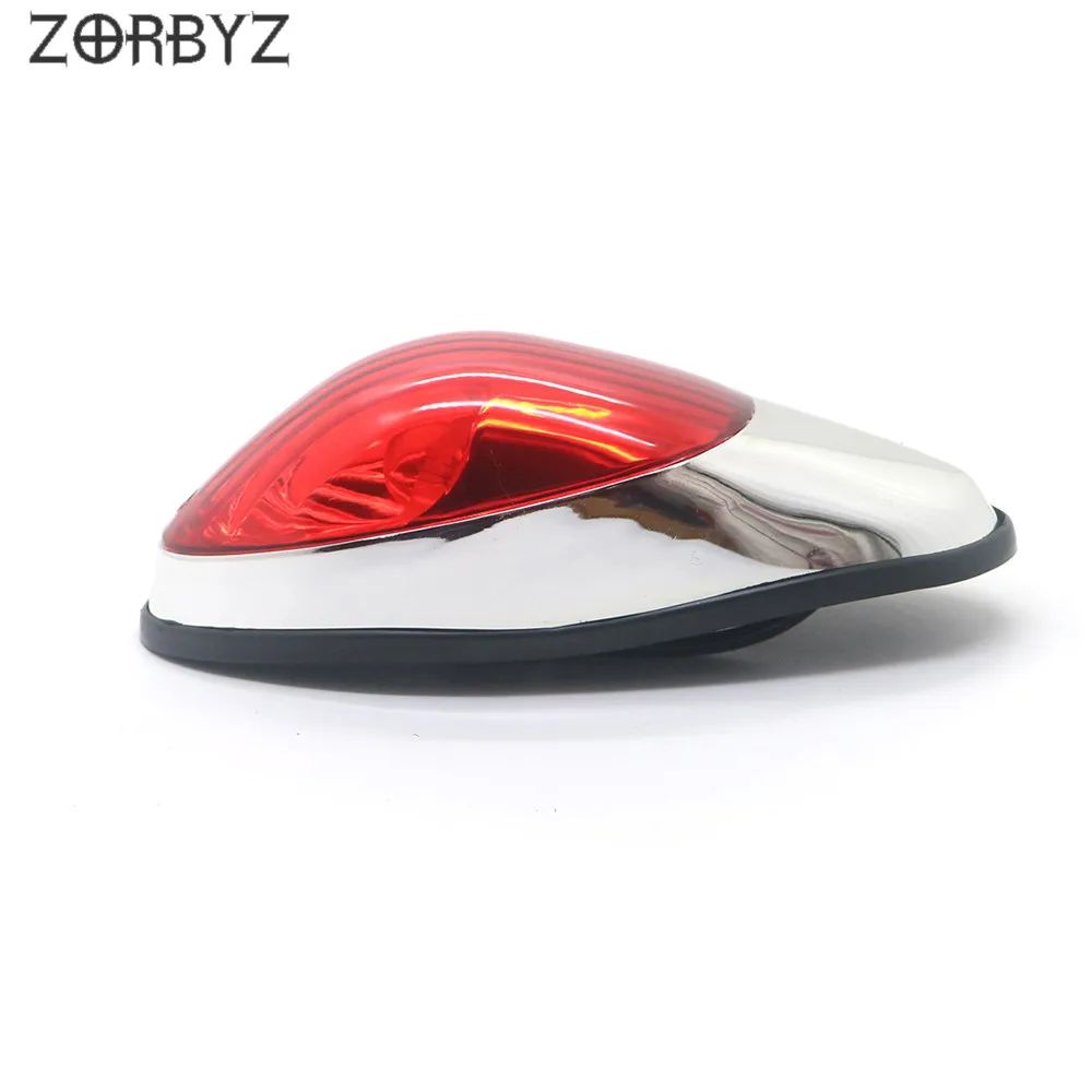 Задний стоп светильник ZORBYZ для мотоцикла хромированный с красными линзами Kawasaki