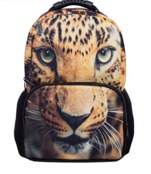 

2020 Fashion Korean-Style Leisure 3D Animal Leopard Dinosaur Backpack Felt Computer Bookbag School Bags for Teenage Boys