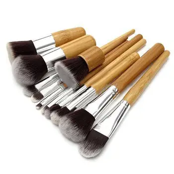 

11Pcs Wood Handle Makeup Cosmetic Eyeshadow Foundation Concealer Powder Blush Make Brush Set Make Up Brushes Set