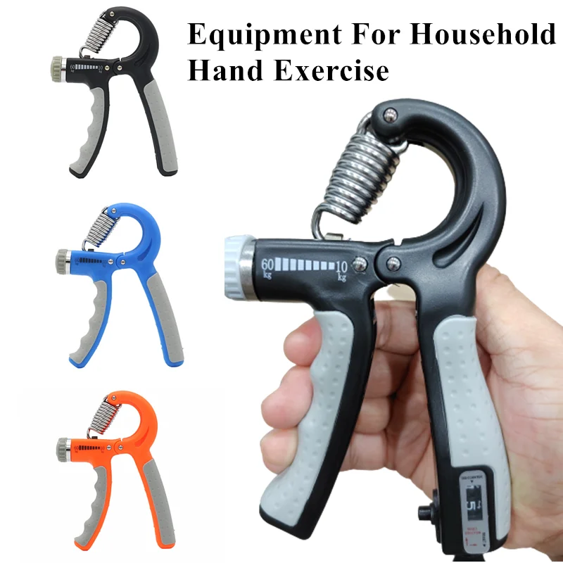 R-Shape Adjustable Hand Grip Sports Strength Countable Exercise Strengthener Gripper Spring Finger Pinch Carpal Expander | Спорт и