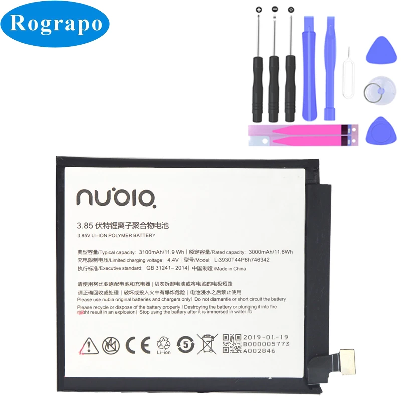 Оригинальный аккумулятор 3100 мА/ч Li3930T44P6h746342 для ZTE nubia Z17S Z17 S NX595J батарей |