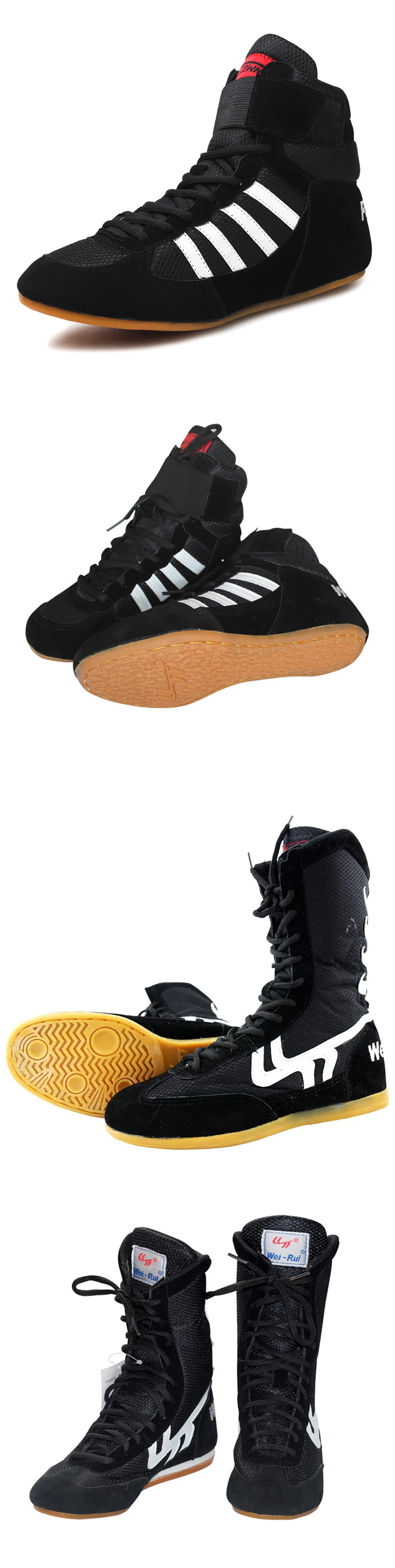 USHINE профессиональная тренировочная обувь из коровьей кожи; обувь на плоской подошве; кроссовки; KungFu; боксерки; аутентичная Мужская обувь для борьбы