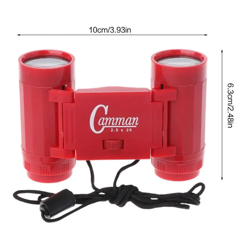 1pc 2.5 x 26 Kid Children Magnification Toy Binocular Telescope + Neck Tie Strap