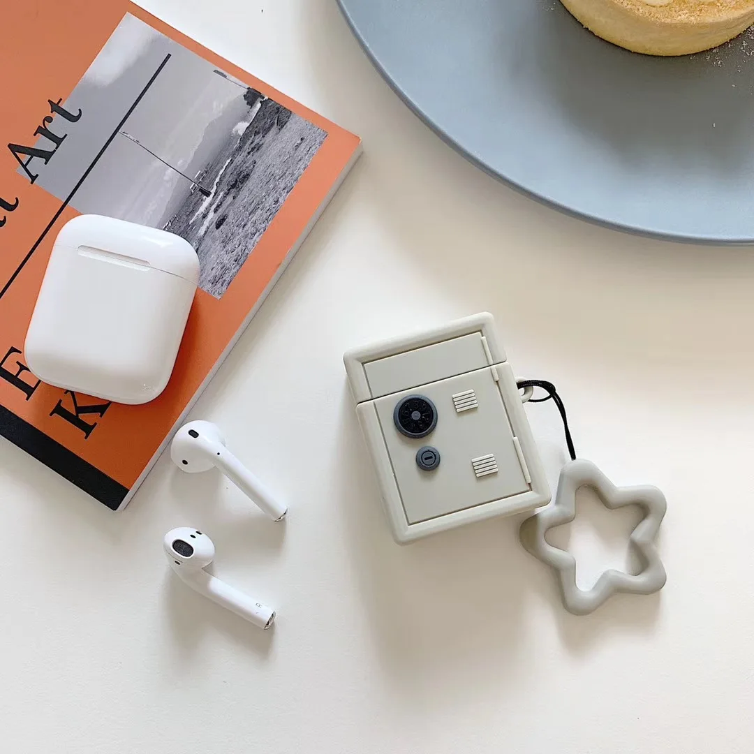 gray3 3D чехол для наушников для Airpods 2, силиконовый чехол с милым котом, аниме, Мультяшные наушники, чехол для Apple Air pods, 1 чехол для кольца Earpods - Цвет: gray3