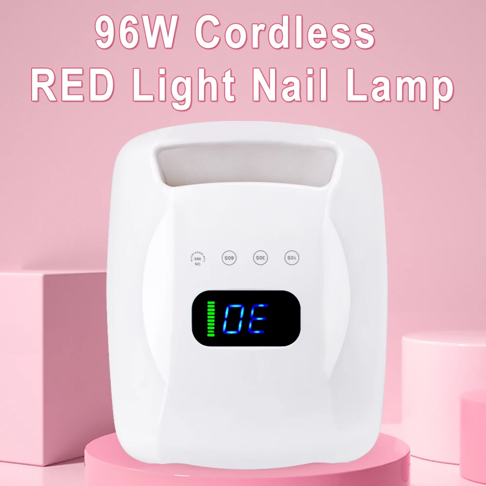 96W Nail Lamp UV LED Nail Dryer Red Light Beads For Curing Polish Gel 