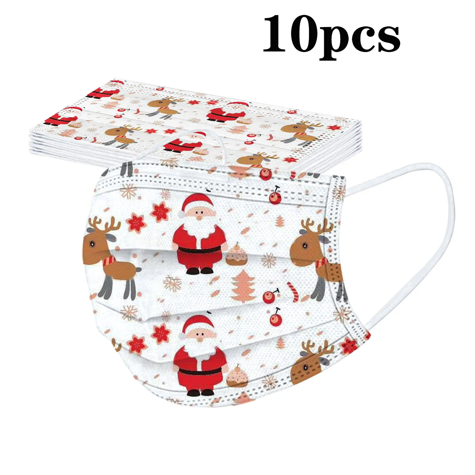 25 #10 "унисекс" из Санта Клаус маска для новогодней вечеринки напечатанные