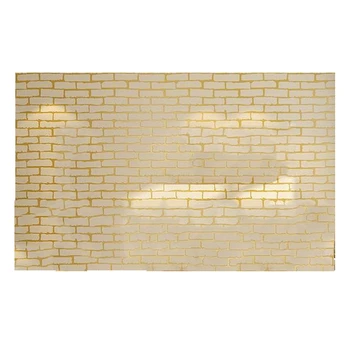 

10M Yellow Brick Peel and Stick Wallpaper Self Adhesive Contact Paper Decor Sticker 3D