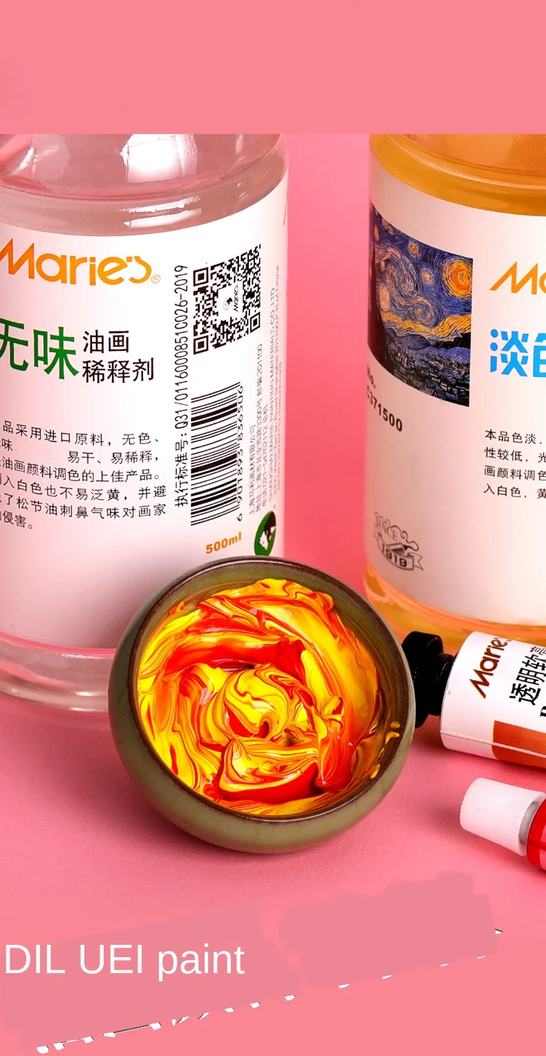 200/500ml Oil Paint Thinner,colorless And Odorless Oil Painting Color  Tinting Medium Art Supplies Painting Tools Acrylic Paint - Plaques & Signs  - AliExpress