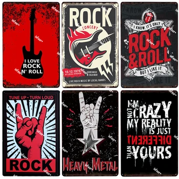

Rock&Roll Music Band Metal Plate Tin Sign Plaque Vintage Store Home Decor Metal Sign Metal Poster Home Decoration Drop Shipping