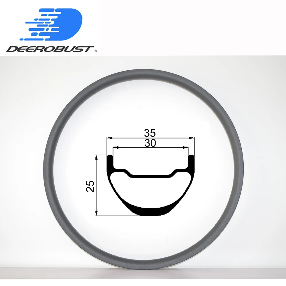 430g 27.5er Am/enduro 25mm X 35mm Carbon Mountain Bike Rims Hookless