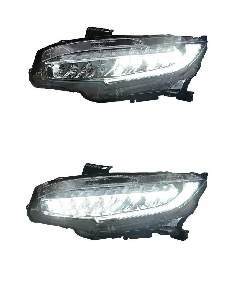 Luces Para авто Drl боковой сигнал поворота Cob дневные ходовые светодиодные фары Задние Автомобильные фары в сборе 16 17 18 19 для Honda Civic